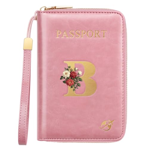 Simikol Passport Holder for Travel Personalized Wallet with Wristlet Women