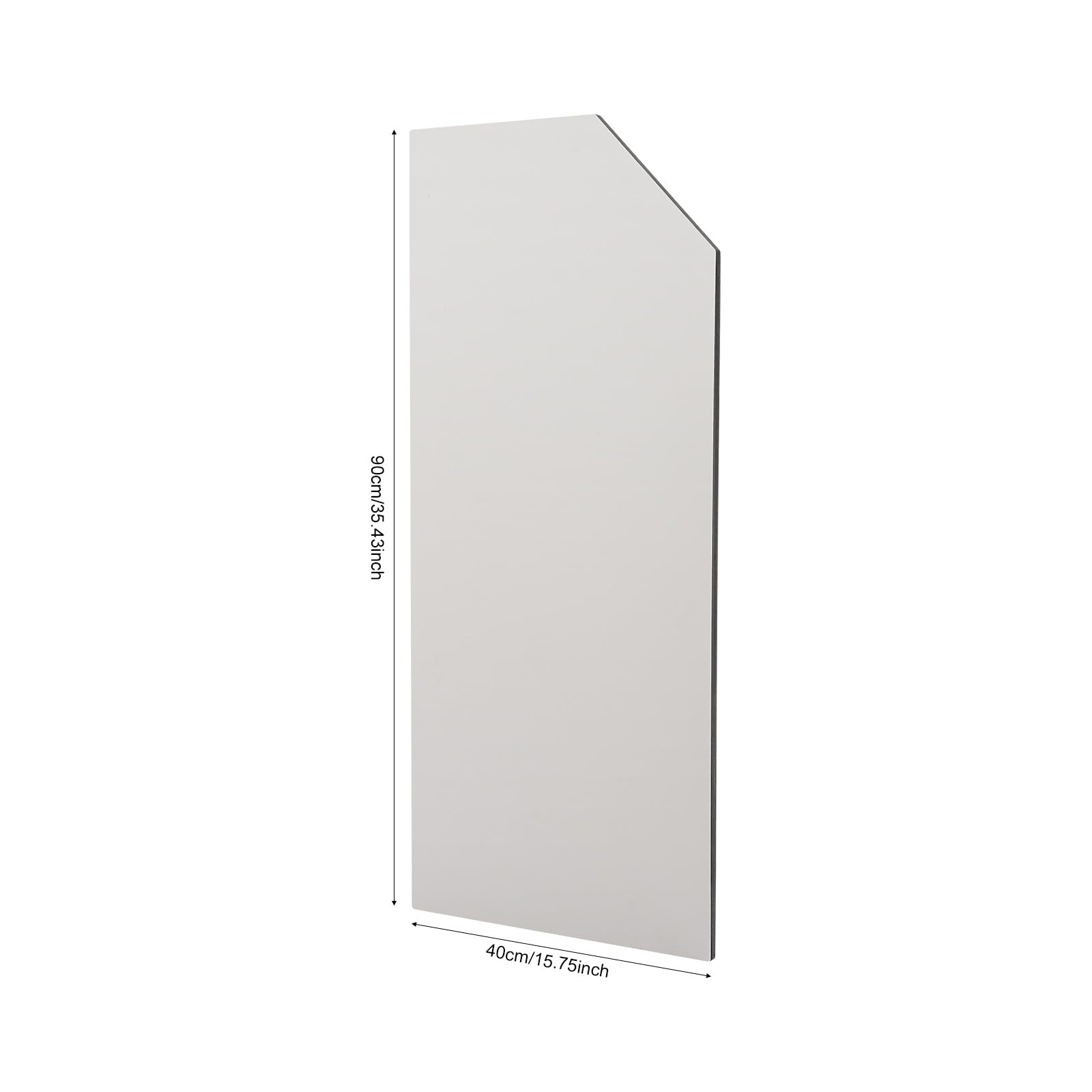 Paroi de séparation pour urinoir - 40 x 90 cm - Angle oblique - Pare-vue - Pare-vue pour toilettes publiques - Laminés compacts haute densité - Gris clair