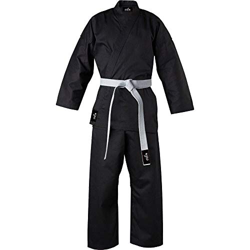 Chocho Track Karate Suit Gi Adult Student Aikido Martial Arts Free Belt Kids 110Cm To 200Cm (00/120Cm, Black) #TOP26