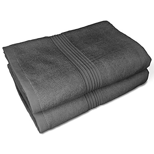 Greenbelt Century Park de 2 Toallas Fibra de bambú Lavabo 50x100cm 600 gr/m2 (Gris)
