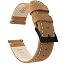 Gingerbread Leather / Linen White Stitching (Black Buckle)