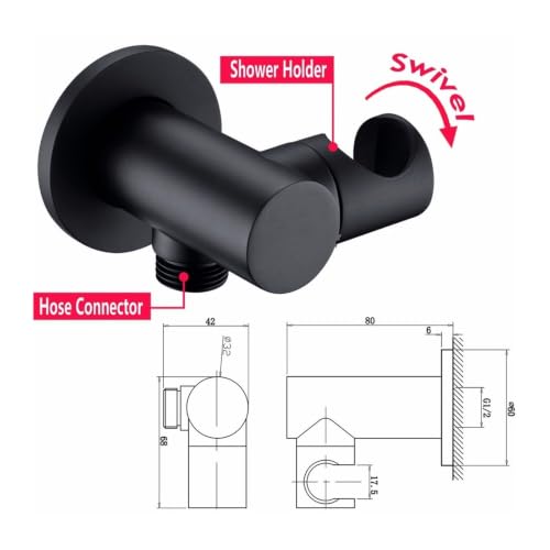 Connecteur coudé de support de douche pour rénover une salle de bain moderne