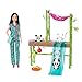 Barbie Doll and Accessories, Panda Care and Rescue Playset Vet Doll, 2 Pandas with Color-Change Transformation and 20+ Pieces