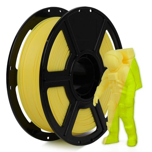 Image of FLASHFORGE Glow in The Dark Rapid PLA Filament 1.75mm, High Flow Speedy 3D Printer Filament Luminous Yellow, Max 500mm /s High-Speed Printing, High Brightness and Long-Lasting Glowing Effect