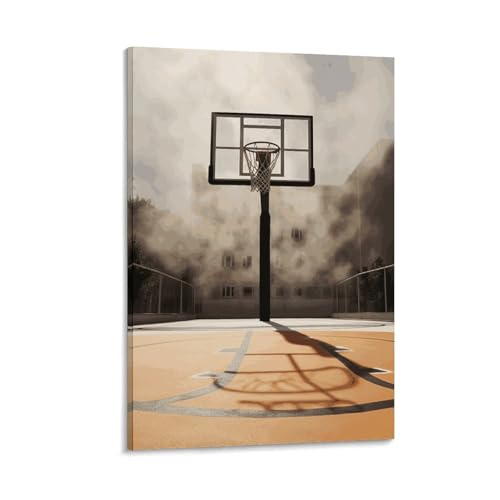 Toile de terrain de basket-ball pour personnaliser un salon vide