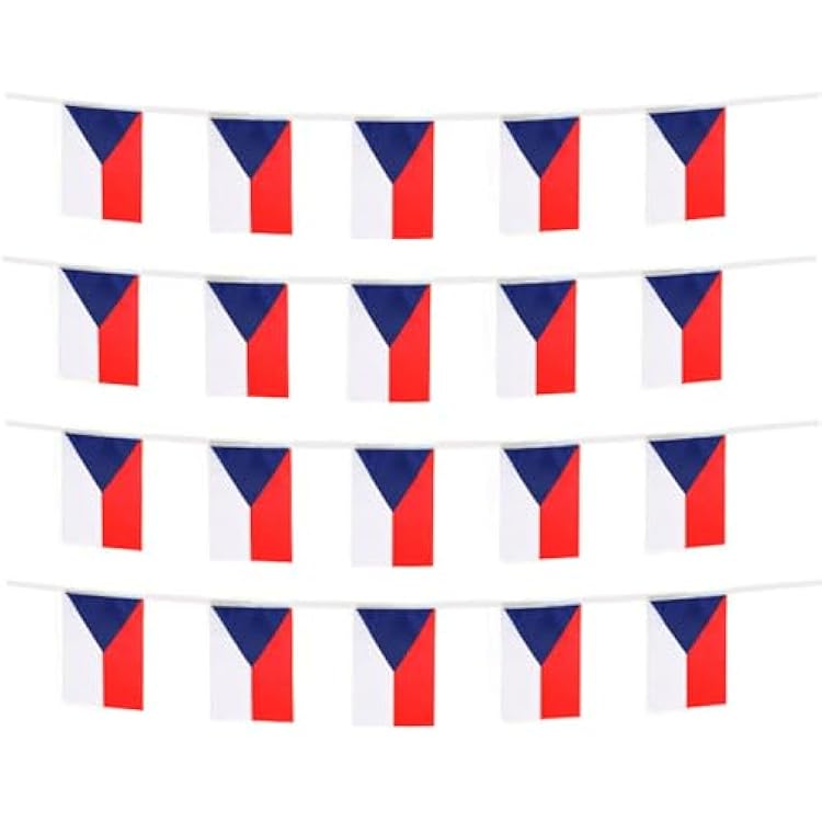 The Czech Republic Banner Flag String, Czech Republic Mini Flag Small Banner, for Party, Shops And Bars Decorations, Outdoor Decorations. (the Czech Republic)