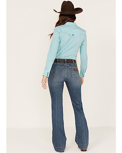 Wrangler Women's Retro Vintage Medium Shelby Trouser Jeans - 11MPESY 27W x 30L Blue3
