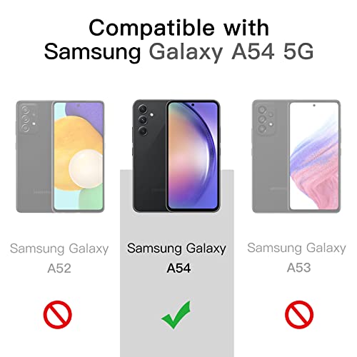 JETech Case for Samsung Galaxy A54 5G 6.4-Inch, Non-Yellowing Shockproof Bumper Protective Phone Cover, Anti-Scratch Hard PC Back (Black) - Thumbnail 2