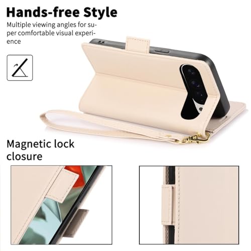 Coque Google Pixel 7 Pro noir en cuir premium étui portefeuille chic - 3