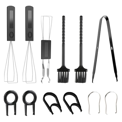Fadwons Lot de 12 extracteurs de touches avec pince de précision et brosse de nettoyage pour claviers mécaniques et standard, outils d'entretien essentiels pour claviers – vue 7