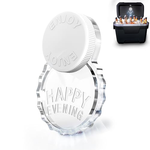 Cooler Light - Camping Cooler Accessories Inside Cooler Lid Light with Auto Shut Off Camping Gifts for Men (White)