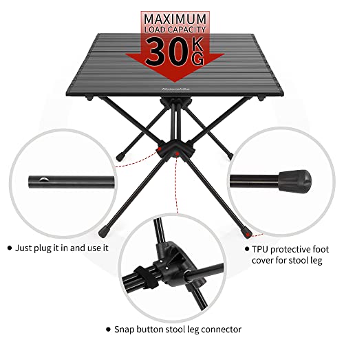 Naturehike Folding Aluminium Ultralight Camping Table - Small, Portable for Garden & Hiking - Image 4
