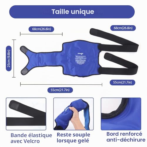 NEWGO Poche de Glace Genou Réutilisable – Thérapie Chaud/Froid – vue 2