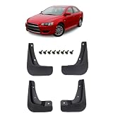 HERSTMOTO Schmutzfänger, 4er-Set Schmutzfänger-Kit Spritzschutz Schmutzfänger mit Befestigungssatz, passend für MITSUBISHI LANCER VIII 2007-2017 Limousine, Zubehör Vorne Und Hinten 4 Stück