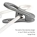 Tinfol 24pc Grey Plastic Hanger Clips, Strong Pinch Grip Finger Clips for Plastic Clothes Hangers, Multi-Purpose Kid Hanger Clip for Skirt Pant Hangers