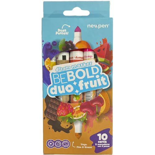 Be Bold Duo Fruit 10 cores Newpen CX05 marcador