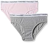 up 15-14b grundfos Calvin Klein Kids Underwear. Calvin Klein Mädchen Unterhose 2PK Bikini, Grau (GREY HTR/UNIQUE 901), 14-16 Jahre (Herstellergröße: XXL)