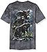 The Mountain Three Black Bears T-Shirt, XX-Large, Blue/Gray