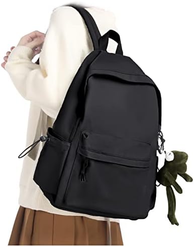 UPPACK Black Backpack Lightweight Bag Waterproof High Middle Backpack For Cute Aesthetic Backpack Casual Daypack For Men Women