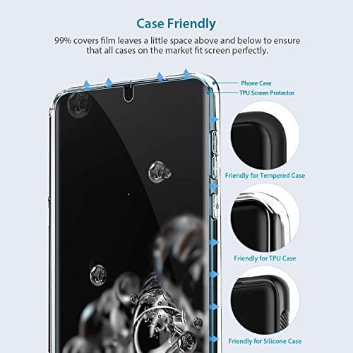 Image of STP FEEL (2 Pack Unbreakable Membrane Screen Protector Guard For Samsung Galaxy S20 Ultra (6.9 Inch) | Membrane Ultra Smooth Touch with Finger Print Support - HD /3 Months Warranty