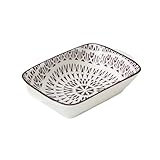 Vajilla de cerámica minimalista nórdico bajo esmalte, arroz horneado con queso casero, bandeja rectangular de doble oreja, sol morado, bandeja larga para hornear de doble oreja