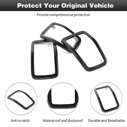 Image of CheroCar for Jeep Cherokee Front Grille Cover Grill Frame Trim Inserts Fits for 2019-2025 Jeep Cherokee,Carbon Fiber