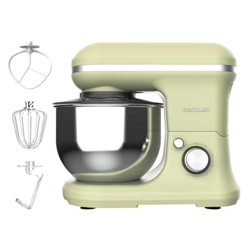 Cecotec Frullatore Impastatore Cecomixer Merengue 5L 1200 Verde. 1200 W in 6 Livelli, 5 Funzioni, Movimento Planetario, Design Elegante, Ciotola in Acciaio da 5 L e Accessori per Sbattere e Impastare - Immagine 1