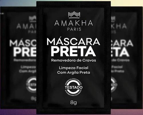 MASCARA PRETA 1 SACHE DE 8G AMAKHA