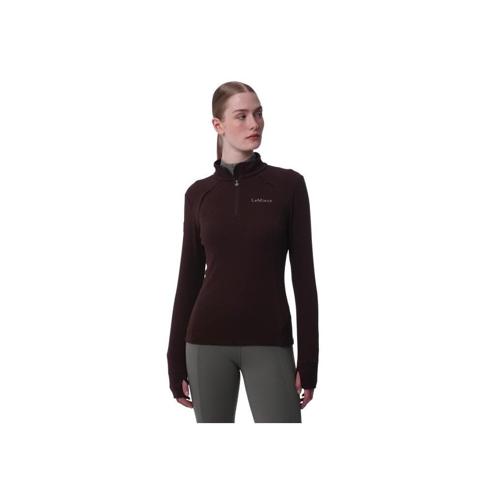 LeMieux Frances Quarter Zip Ladies Fleece - Thumbholes - Vents for Breathability - Damson - UK12
