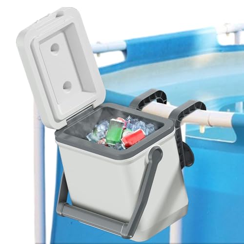 Fyrdyn Enfriador para Piscina - Portátil con Asa para Bordillo De Piscina | Caja Fría Gran Capacidad Impermeable para Actividades Exteriores Playa Camping Picnic Viaje Patio