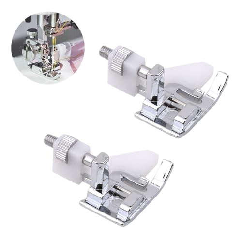 TDGBIH 2 PCS Blind Stitch Hem Presser Foot Durable Blind Hem Foot Sewing Machine Foot Rolled Hem Presser Foot for Most Low Shank Snap-On Singer, Brother, Babylock,Elna and More Sewing Machines