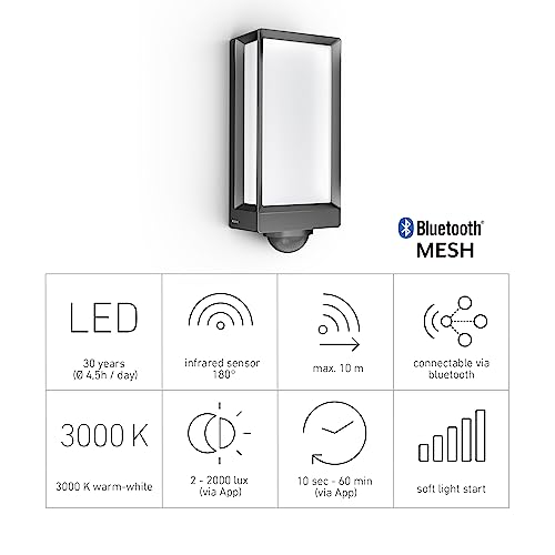Steinel L42 Sc Applique Da Esterni Led Sensore Antracite - 6