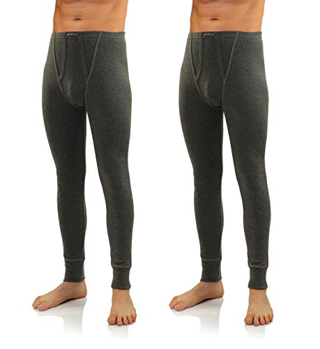 Caleçon long thermique Sesto Senso K2 lot de 2 pour homme noir