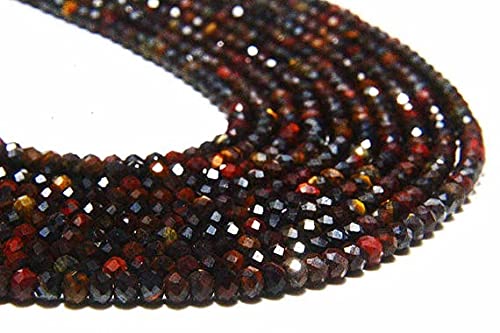 Oeil de tigre naturel perles rondelles 2mm facettées de qualité gemme intercalaires pour fil