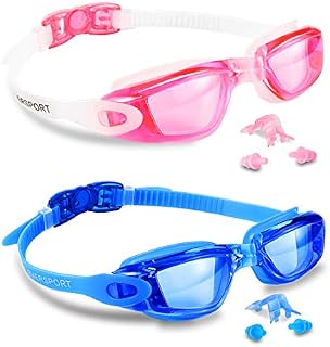 EverSport Swim Goggles, Pack of 2, Swimming Glasses for Adult Men Women Youth