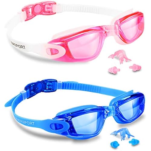 Swim Goggles Pack of 2 Swimming Goggles Anti Fog for Adult Men Women Youth