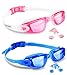 EVERSPORT Swim Goggles, Pack of 2, Swimming Glasses for Adult Men Women Youth Kids Child, Anti-Fog, UV Protection, Shatter-proof, Watertight(Blue&Pink)