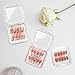 Qsnidy 9 Pcs Press On Nail Storage Box in 3 Colors, Acrylic Fake Nail Case with 9 Display Cards and 2 Sheets of Double-Sided Adhesive Tape (20 Strips) for Nail Art Home Salon Packaging Use