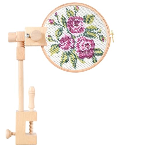 Support de cerceau de broderie réglable à pince avec inclinaison ergonomique