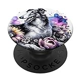 borzoi cane mama floreale levriero russo a capelli lunghi popsockets popgrip adesivo