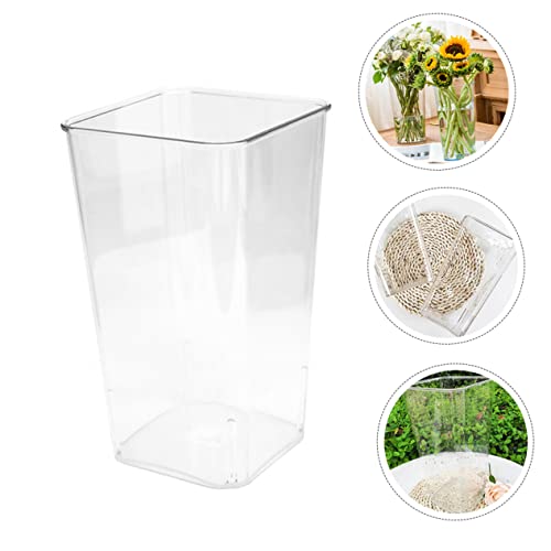 Vase à fleurs acrylique transparent carré Magiclulu pour centres de table - 8
