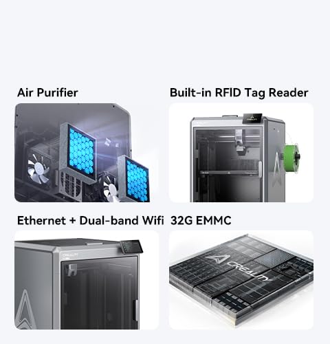 Image of Creality K2 Plus 3D Printer, Support Multi Color Printing Needs CFS, Max 600mm /s Fast Printing, Dual AI Cameras, Full-auto Leveling, Ready-to-Use FDM 3D Printers, Large Build Volume 350x350x350mm