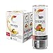 CELSIUS Peach Mango Green Tea, Functional Essential Energy Drink 12 Fl Oz, 4 count (Pack of 6)