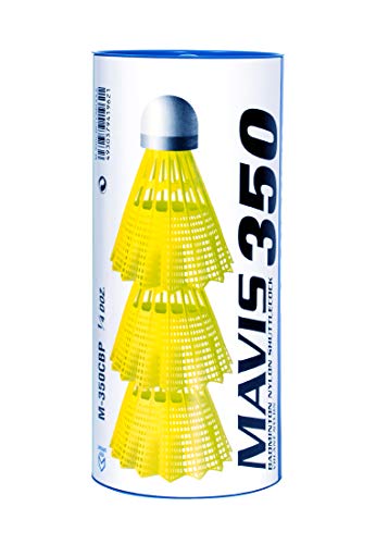 YONEX Mavis 350 3er Dose Badminton Bälle Nylonshuttles Blau Mittel M-350BP (Blau (Mittel Gelb))