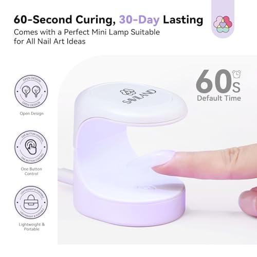 SAVILAND Pro Gel Nail Kit with Drill: Short Almond Tips 12 Sizes Gel Nail X Kit 500 PCS Strong Nail Glue U V Nail Lamp for Nail Extension Salon DIY Home Gift for Women