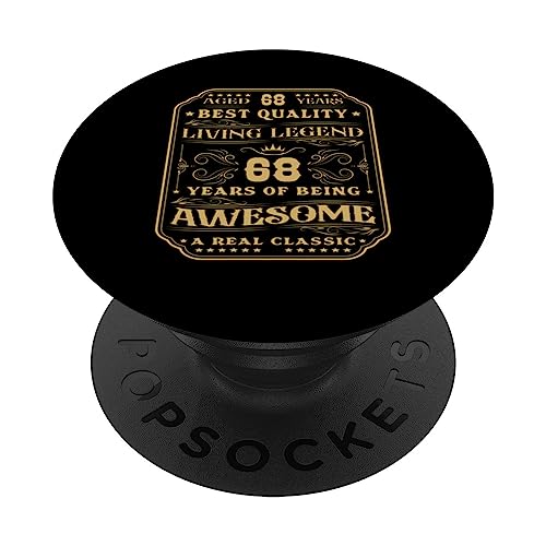 68 Años De Ser Asombroso 68 Años 68 Cumpleaños Hombre PopSockets PopGrip Intercambiable