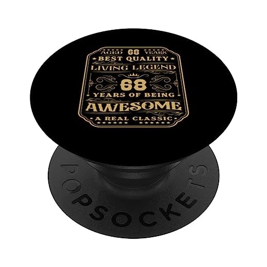 68 Años De Ser Asombroso 68 Años 68 Cumpleaños Hombre PopSockets PopGrip Intercambiable