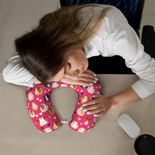 Almohada de espuma viscoelástica en forma de U para viaje miniatura 6