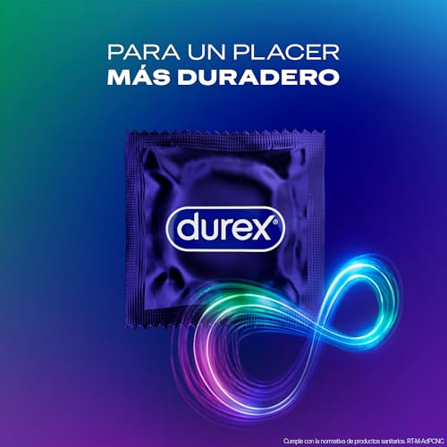 Miniatura 5 de Durex Pack Preservativos Placer Prolongado, Con Lubricante Performa De Silicona, Forma Easy-On, 96 Condones