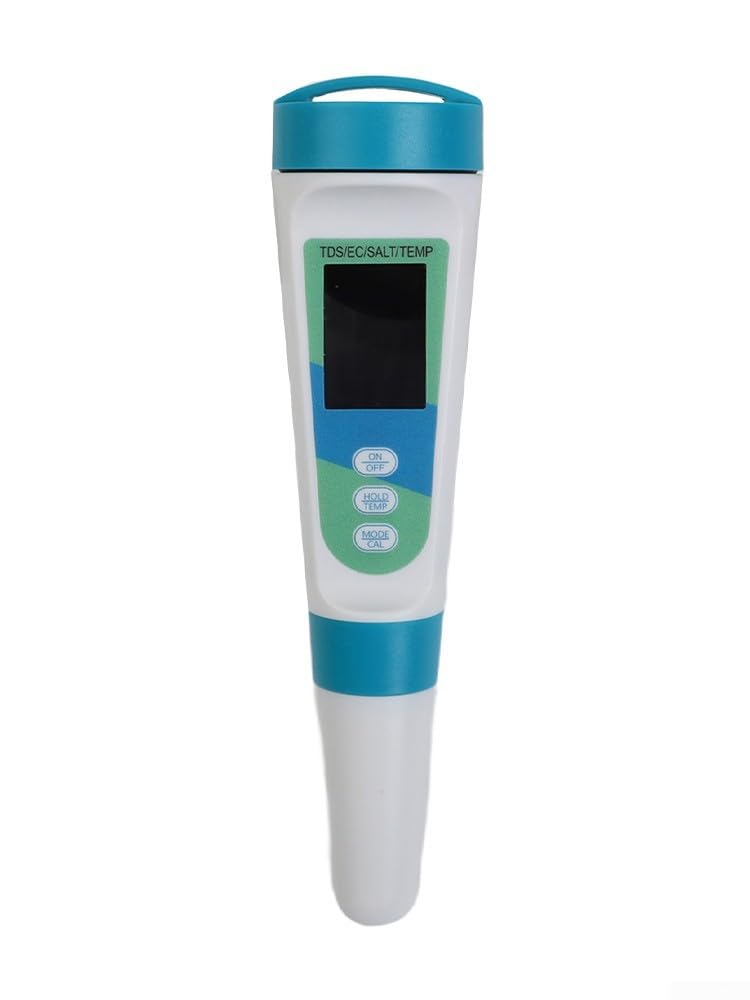 Tester Qualità Acqua 4-in-1 Misura Salinità Tester Qualità Acqua